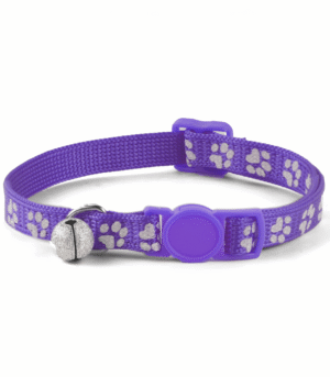 Basil Printed Collar for Cats & Puppies (Purple)