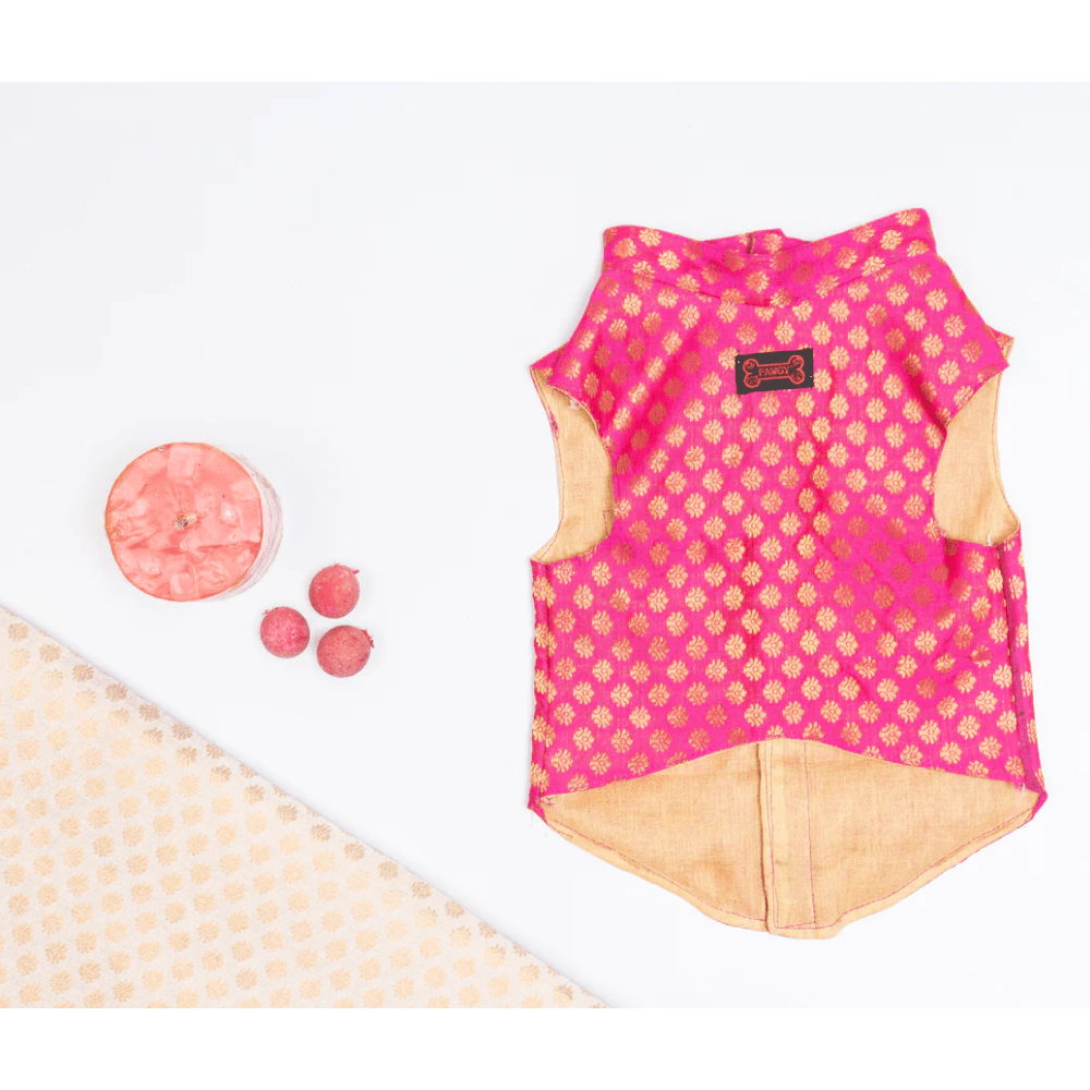 Pawgypets Sherwani for Dogs and Cats (Pink) - Image 4