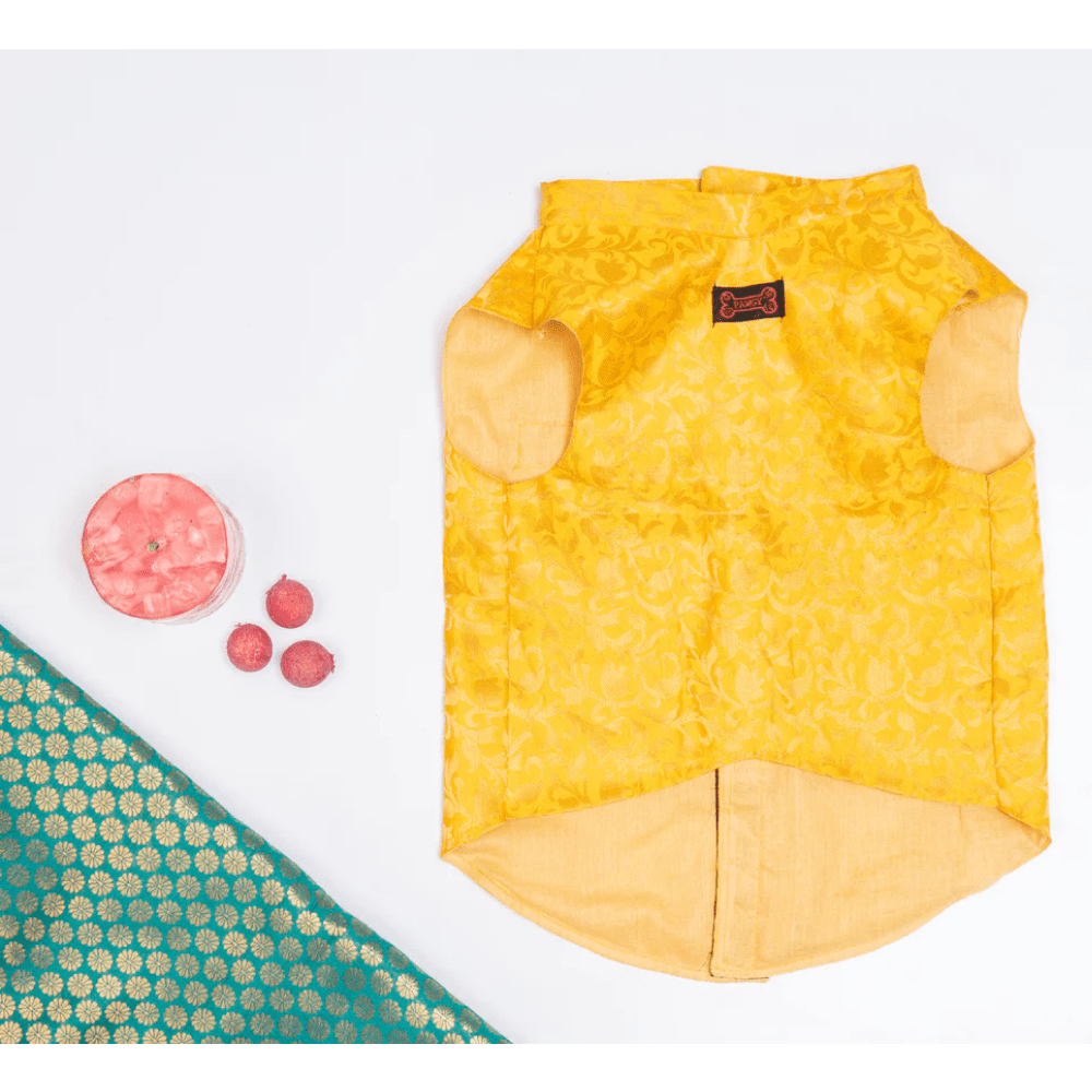 Pawgypets Sherwani for Dogs and Cats (Yellow) - Image 5