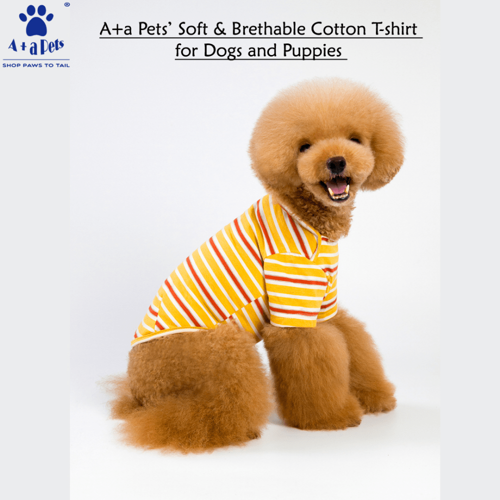 A Plus A Pets Soft Cotton T Shirts for Dogs (Yellow) - Image 4
