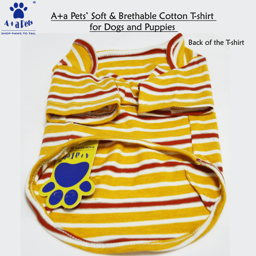 A Plus A Pets Soft Cotton T Shirts for Dogs (Yellow) - Image 5