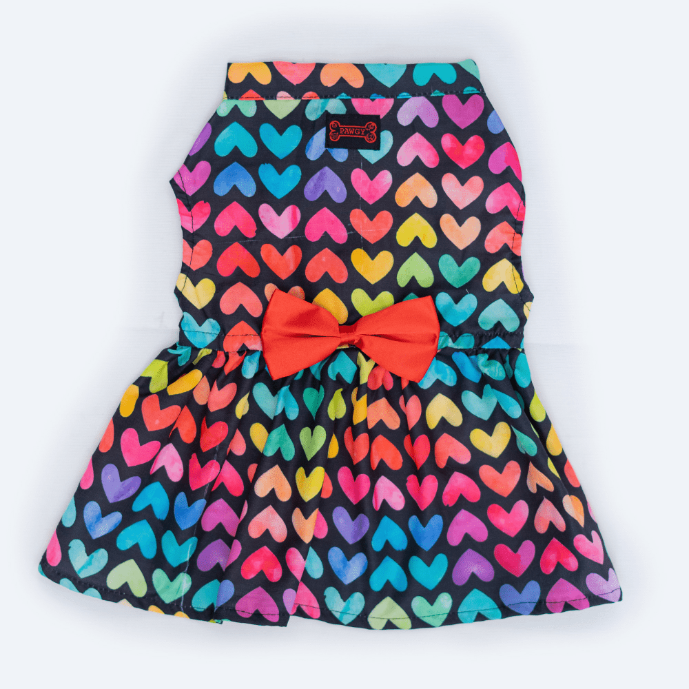 Pawgypets Multi Heart Casual Dress for Dogs and Cats - Image 3